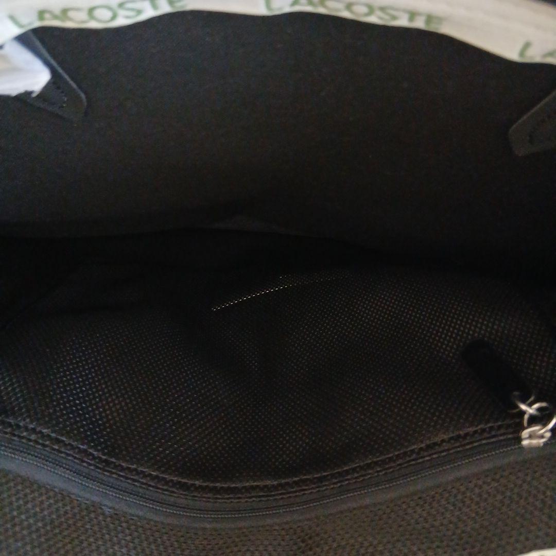 LACOSTE ブラック トートバッグ男女兼用