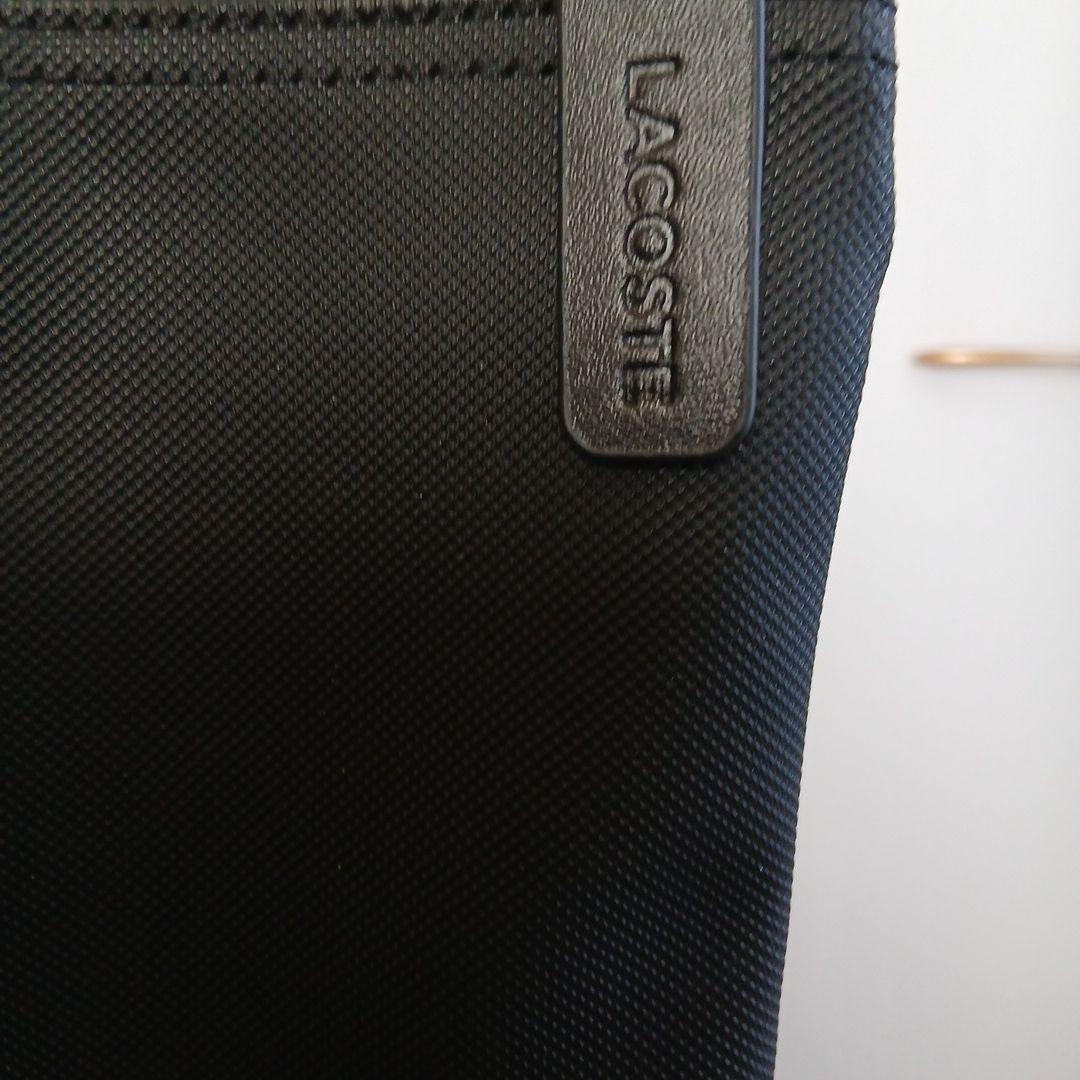 LACOSTE ブラック トートバッグ男女兼用