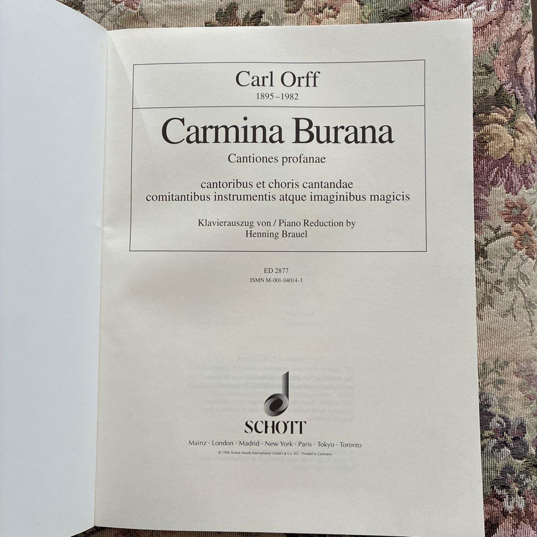 Carl Orff Carmina Burana 楽譜 カルミナ・ブラーナ20冊