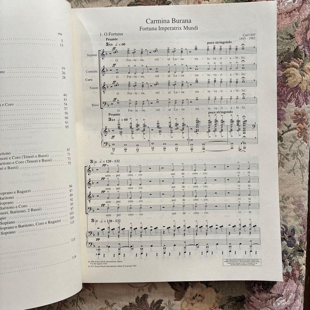 Carl Orff Carmina Burana 楽譜 カルミナ・ブラーナ20冊