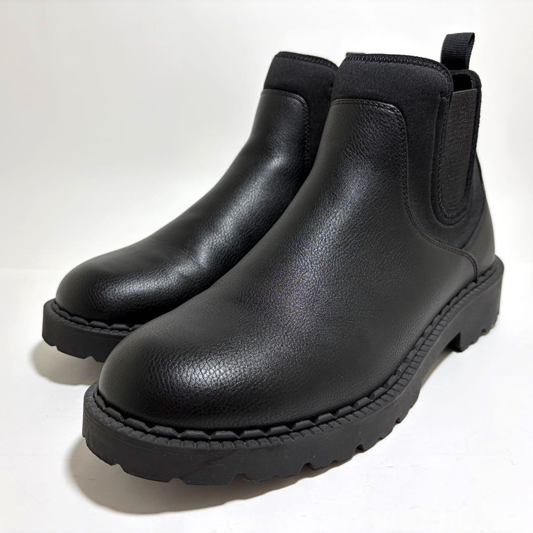 未使用級☆UNIQLO:C サイドゴアブーツ 完売品 ブラック 黒 28cm