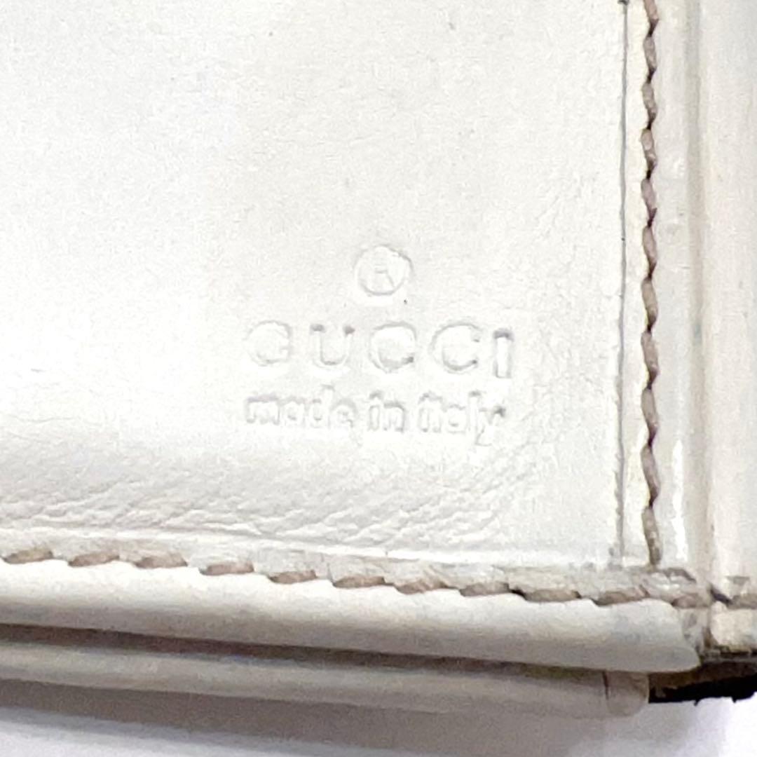 グッチ 長財布 GGキャンバス GG柄 ジャガード ハート ゴールド金具 白色