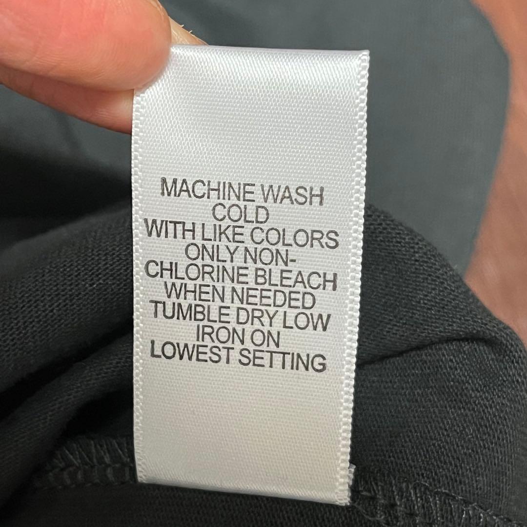 Fog Essentials tシャツ長袖ブラック花卉カットソー黒ロゴロンT