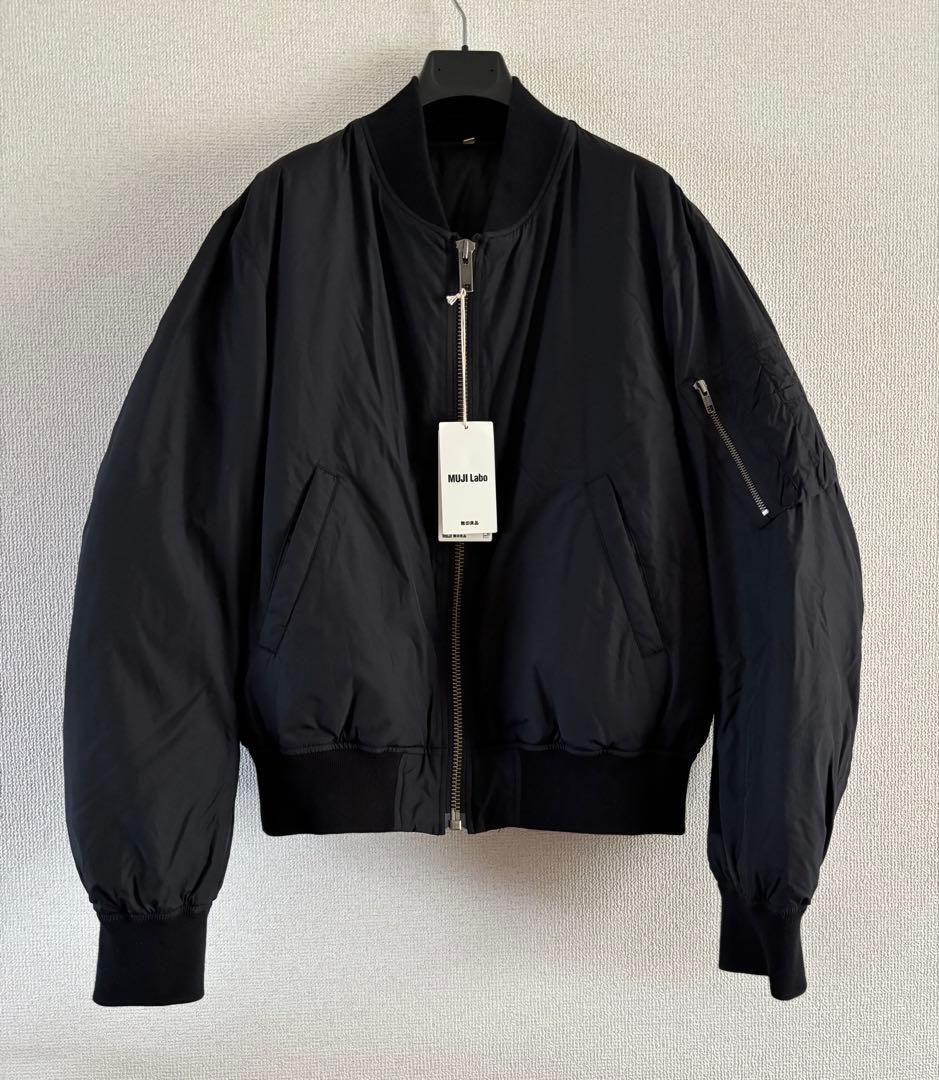 美品　MUJI LABO　 MA-1 　ダウンブルゾン　黒　Lサイズ