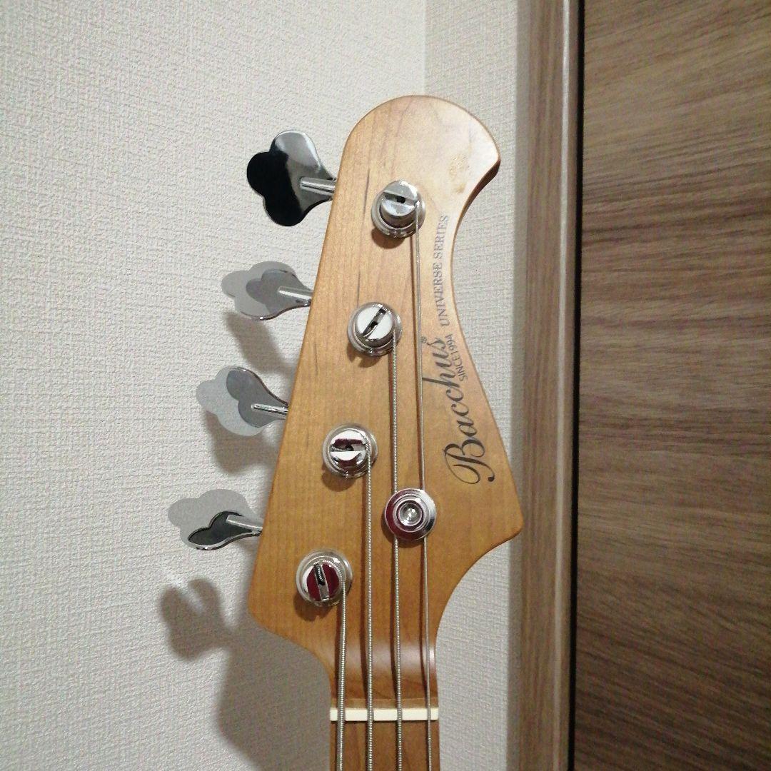 Bacchus BJB-1-RSM/M OWH エレキベース ケース付き
