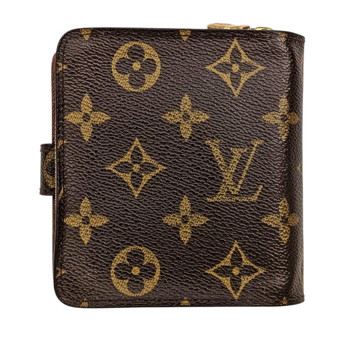 美品 ルイヴィトン モノグラム コンパクトジップ 折り財布 971