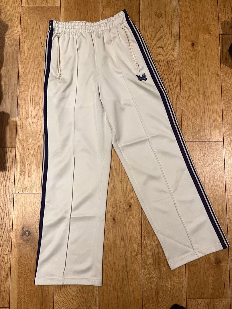 Needles ホワイト サイドストライプ パンツ