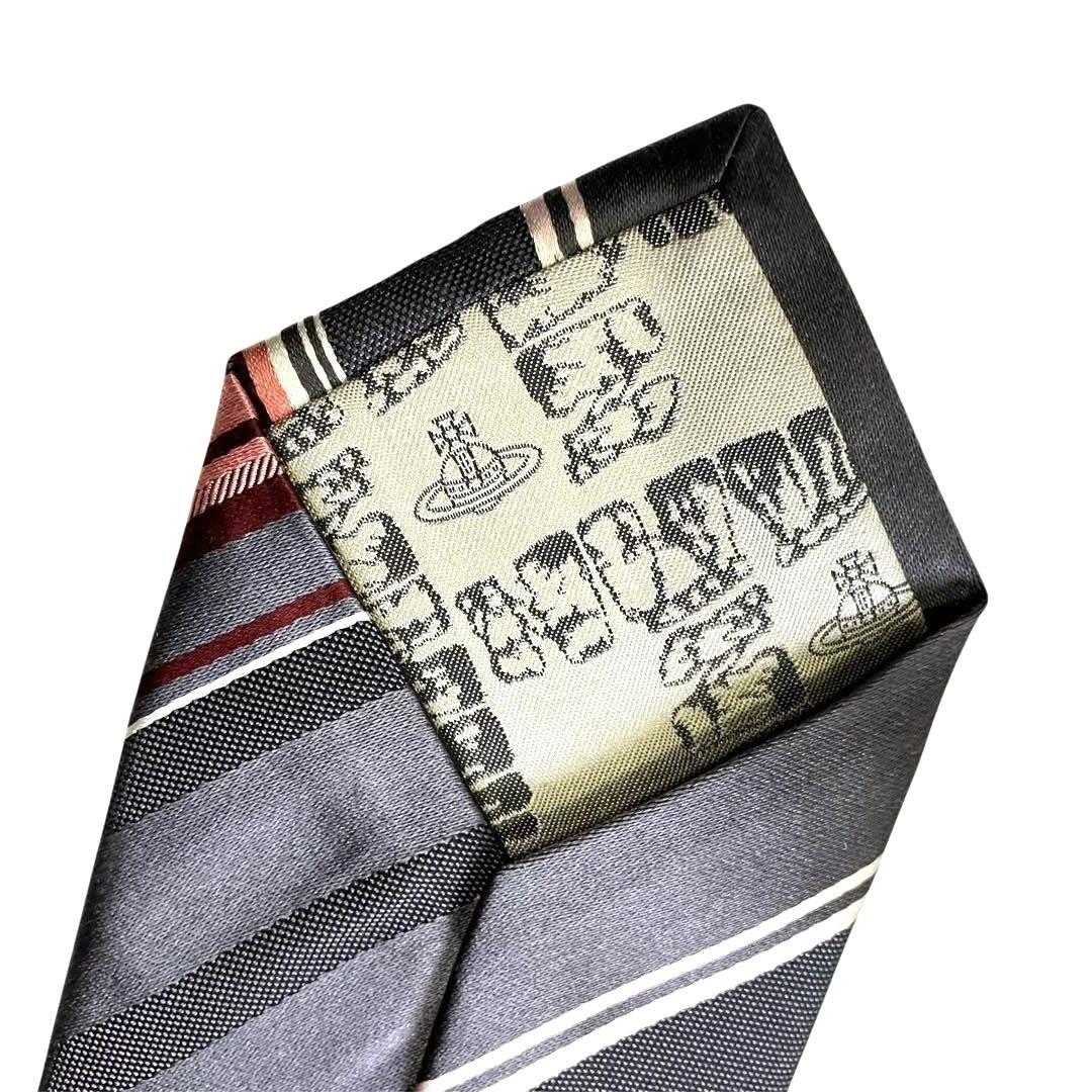 ヴィヴィアン　ウエストウッド　ネクタイ　ストライプ　オーブ　シルク