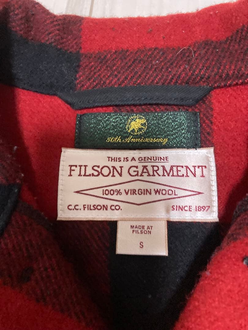 ハンティングワールド 50周年 ×フィルソン シングルマッキーノクルーザー 赤黒