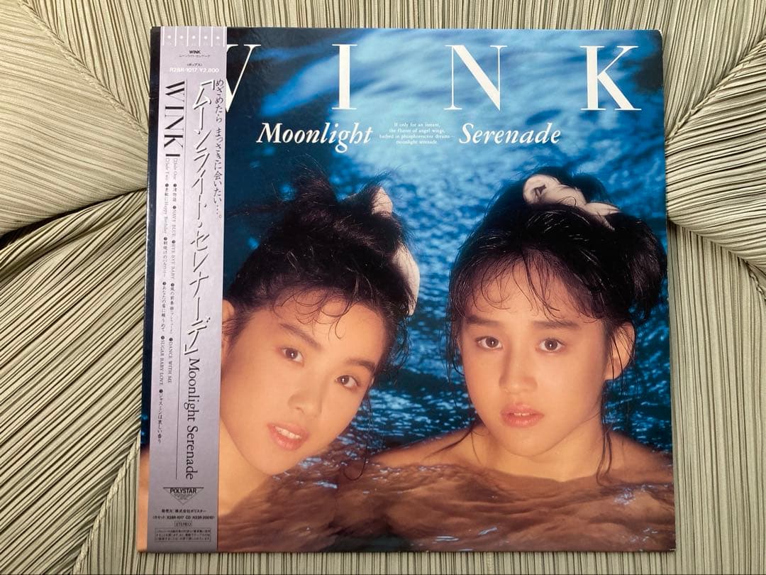 WINK 1STアルバム「ムーンライトセレナーデ」帯、リーフレット完備希少盤
