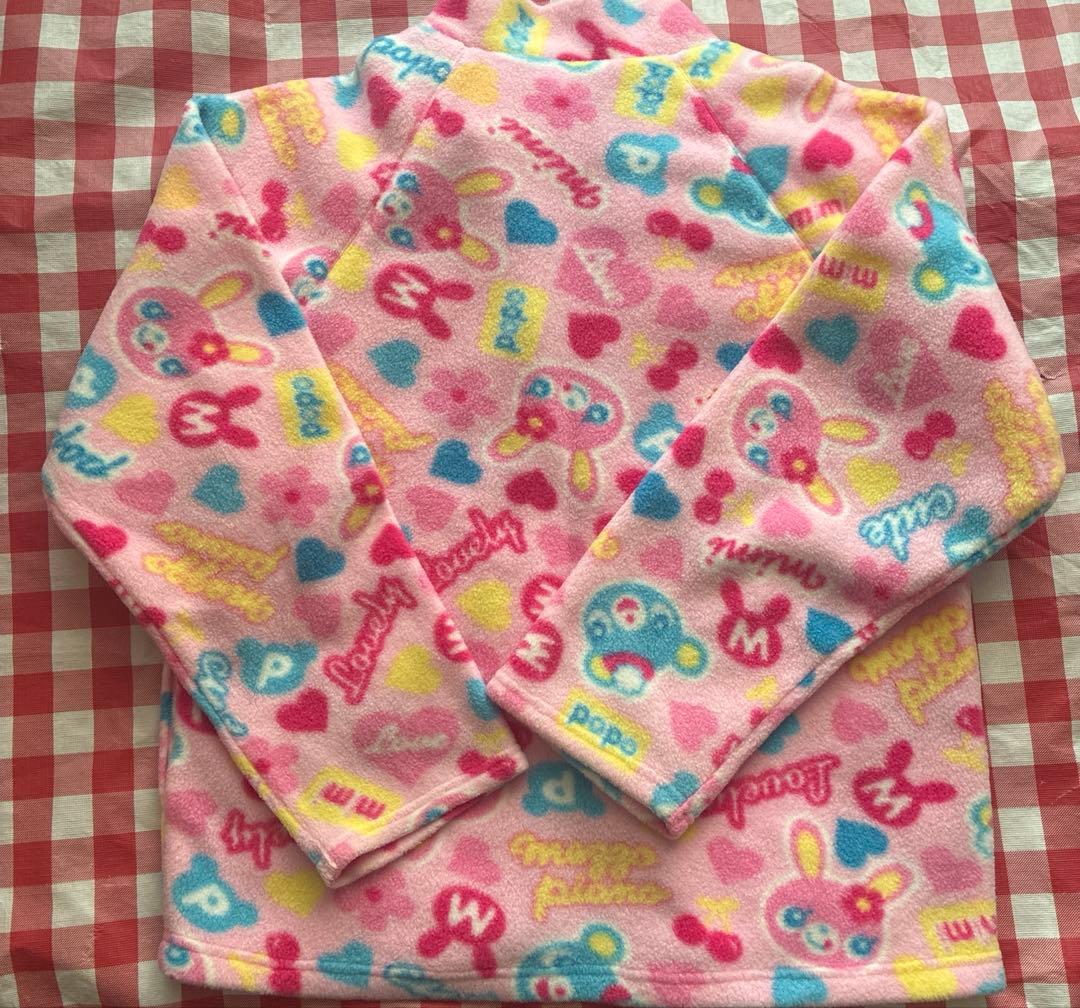 メゾピアノ❣️ミミ、ポポ2wayフリースジャケットジャンパー❣️140cm ピンク❣️