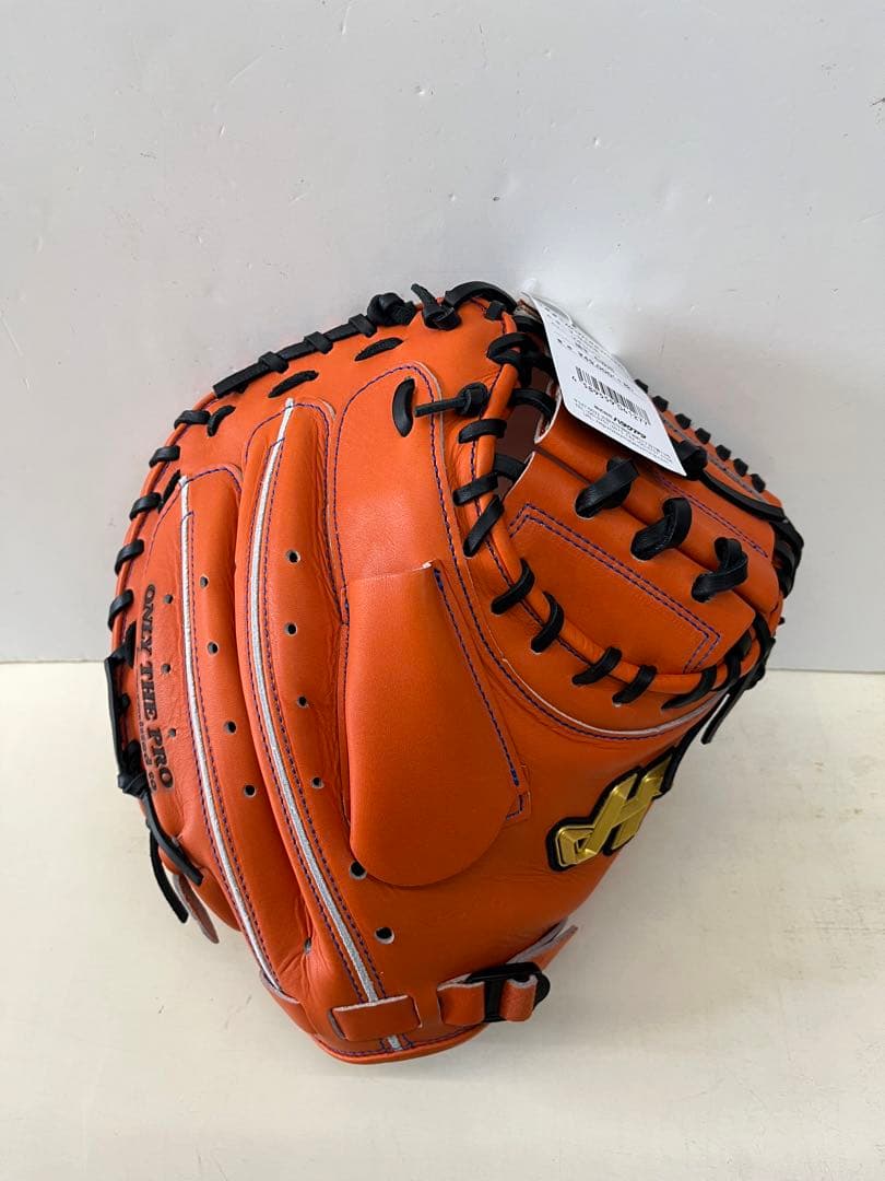 新品未使用　ハタケヤマ　硬式キャッチャーミット　M8型　Vオレンジ