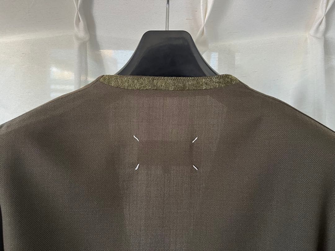 【新品未使用／限定セール中】メゾンマルジェラ ノーカラージャケット 46 カーキ