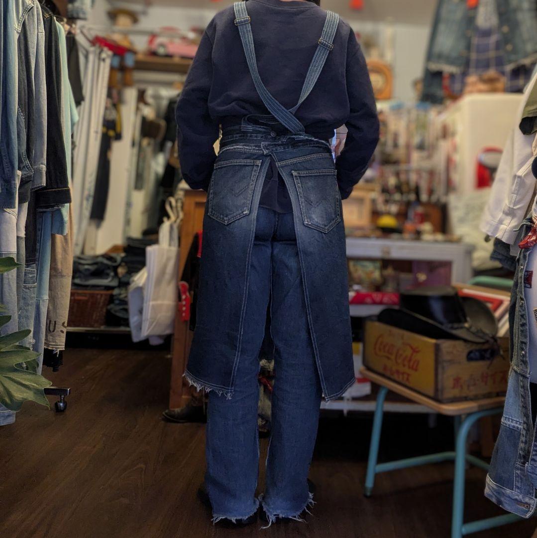 デニムリメイク　エプロン　NO.49S