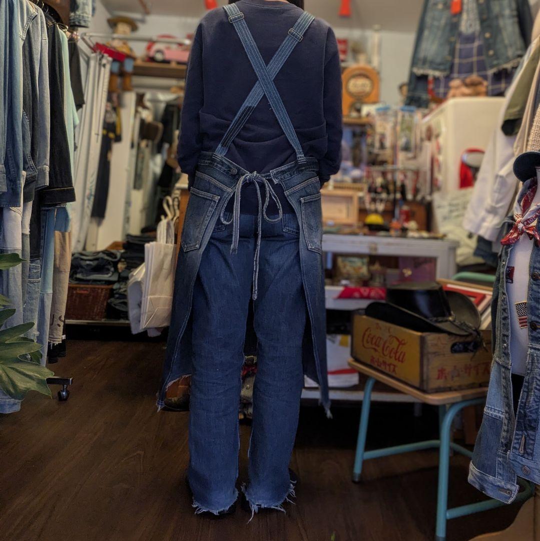 デニムリメイク　エプロン　NO.49S