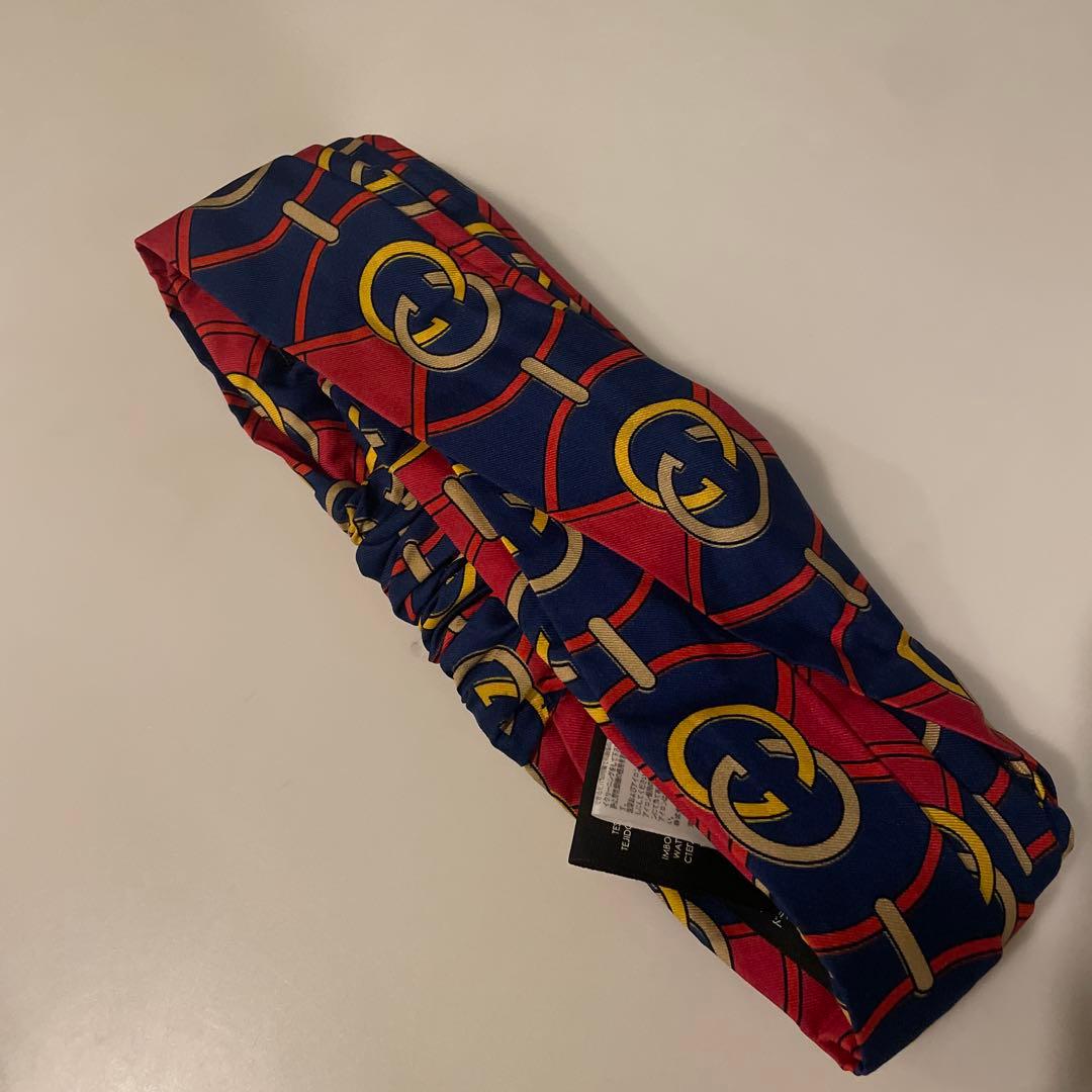 【GUCCI 】シルク ヘアバンド ロゴパターン！