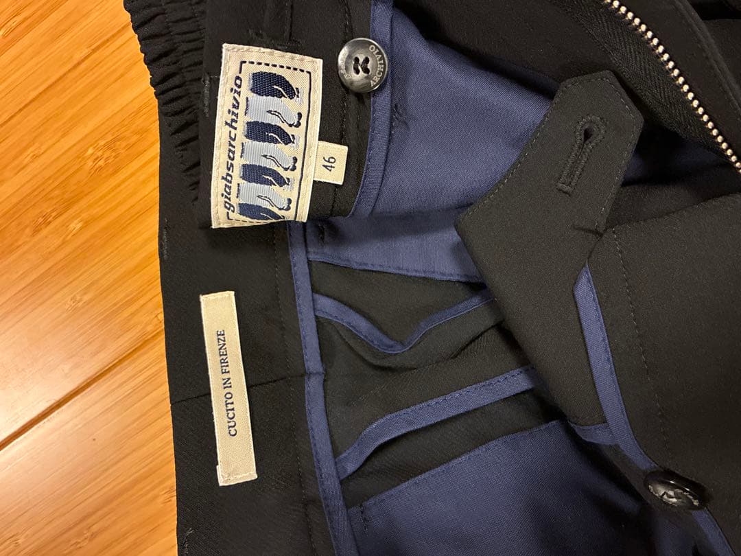 ジャブスアルキヴィオ マサッチョ ブラック スラックス 46