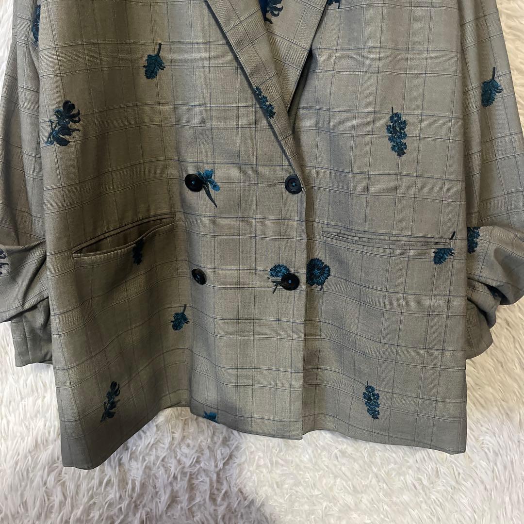 ジャケット・アウター Ameri CHECK FLOWER PAPA JACKET M