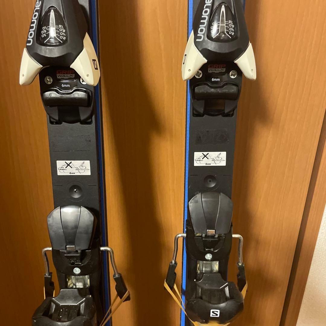 SALOMON GS スキー 板 138cm青色 バインディング付き