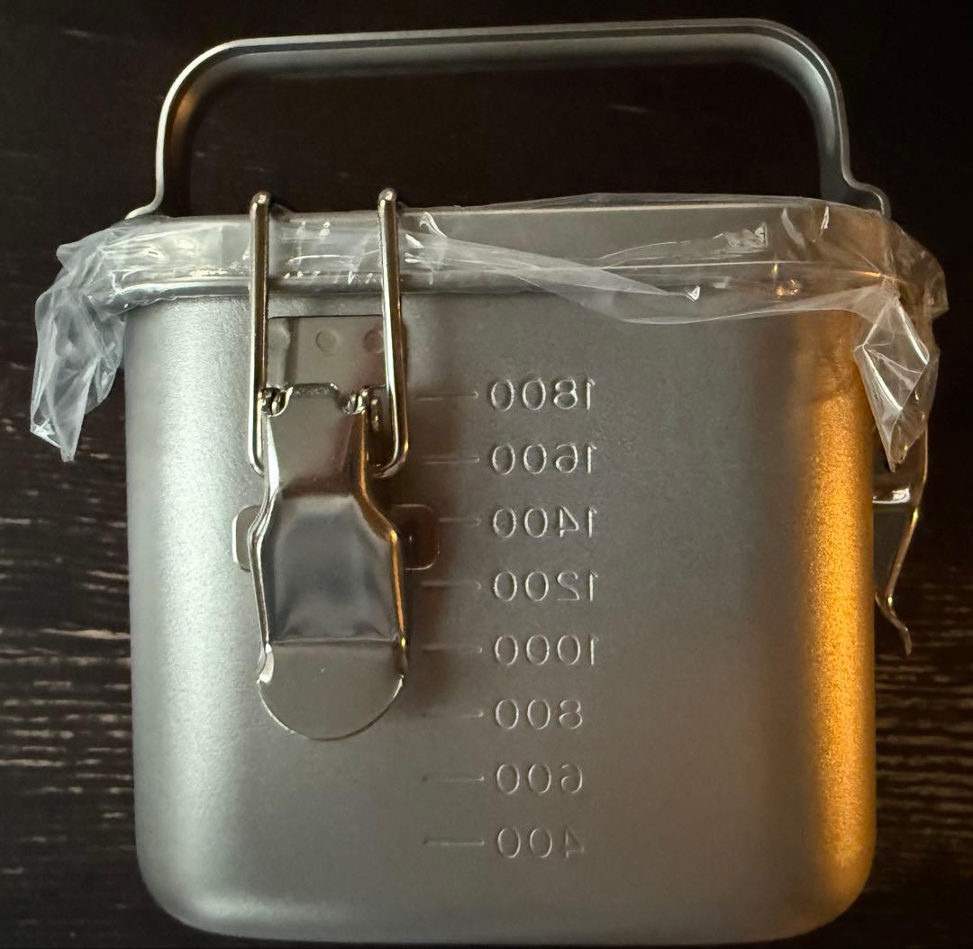 【新品未使用】仔犬印 角型給食缶ミニ　巾着バッグ付き