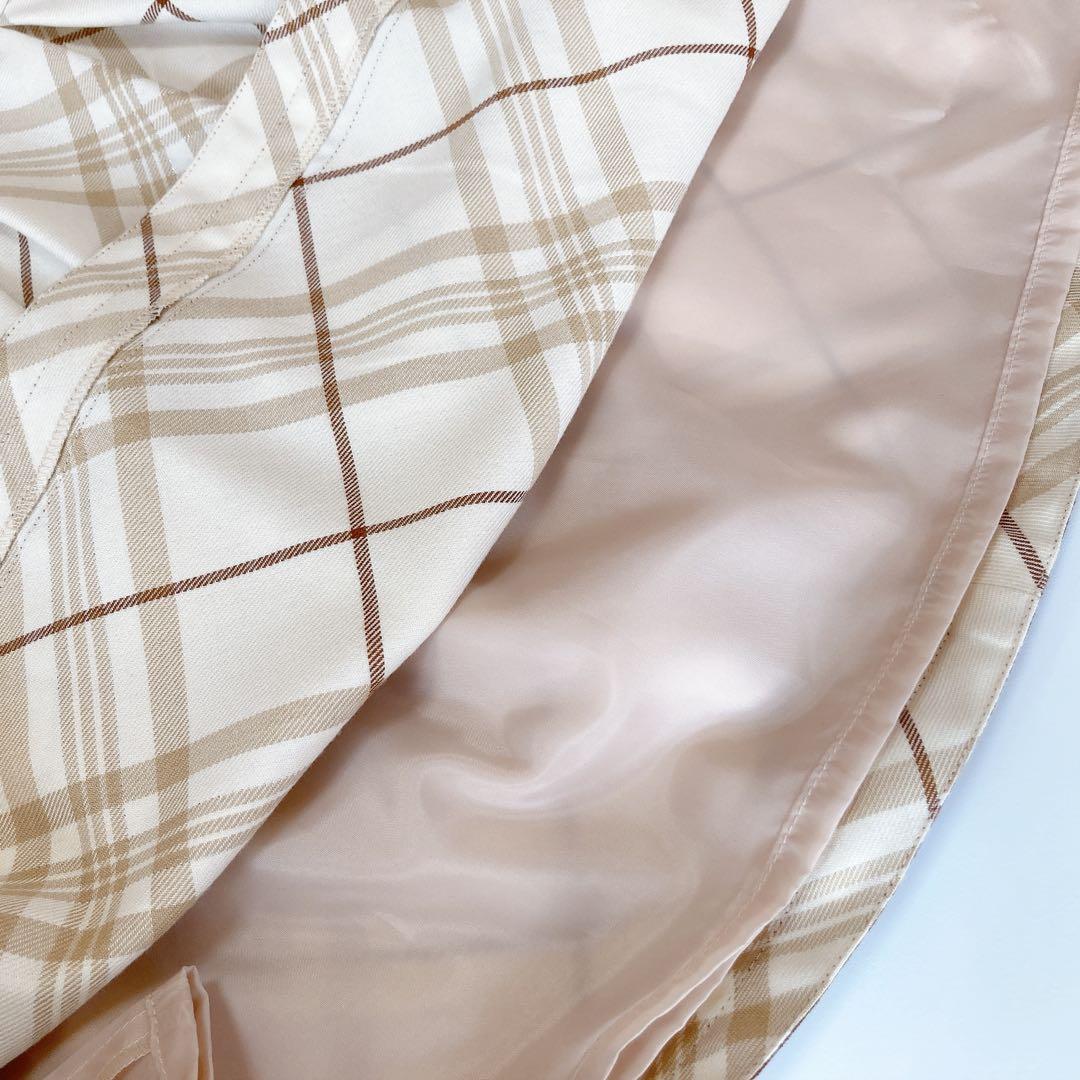 ヒロミチナカノ ベージュ×チェック セレモニー 入学 卒園 フォーマル