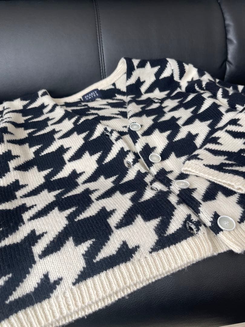 PEARY GATES パーリーゲイツ 千鳥格子 カーディガン