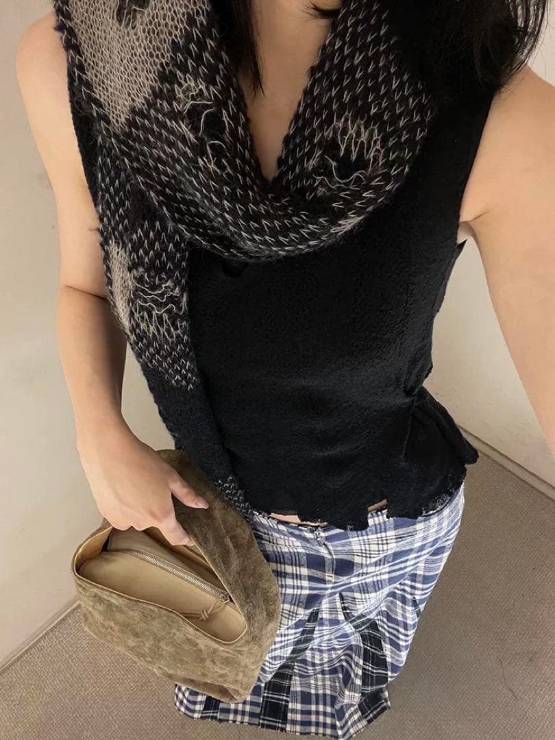 OUR LEGACY PAST SCARF GINGHAM ポーカーズ　マフラー