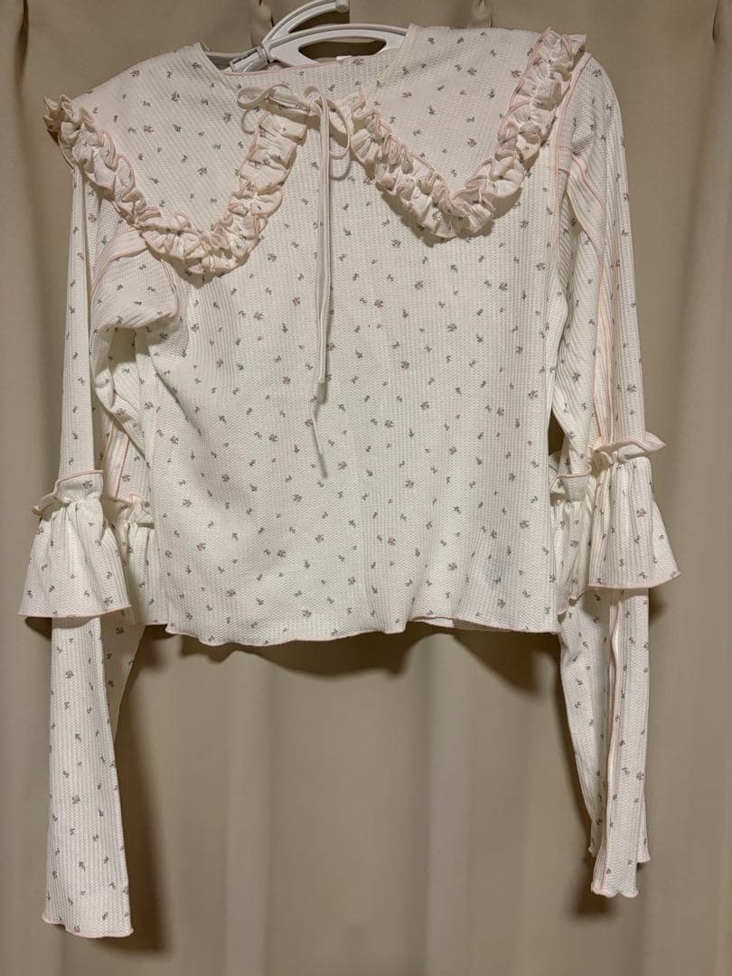 merry jenny flower waffle トップス つけ襟 セット