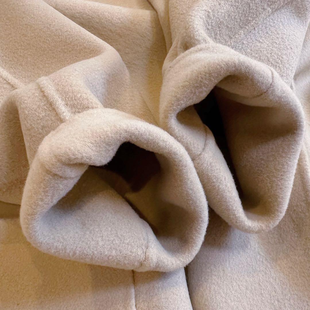 美品【ダブルフェイス／ベルト付き】ボールジィ／オーバーサイズ•ノーカラーコート