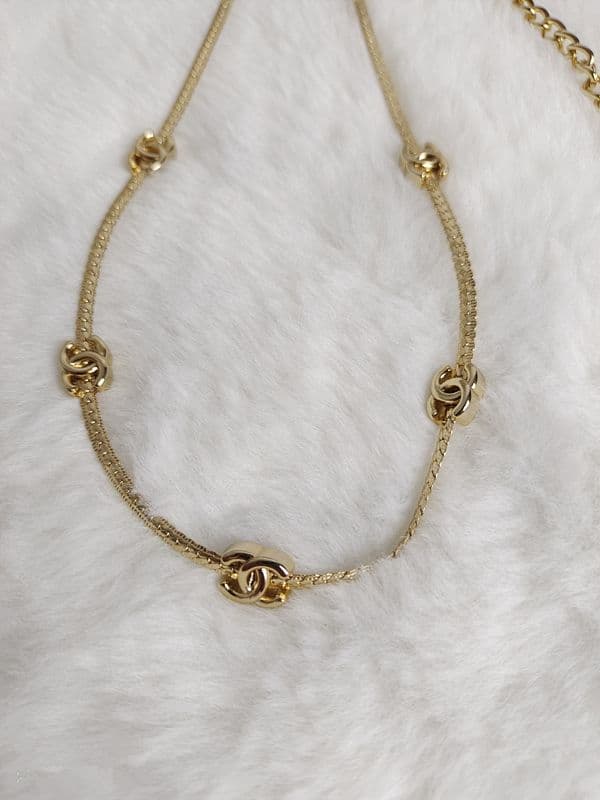 CHANEL ダブルC メタル ネックレス ゴールド