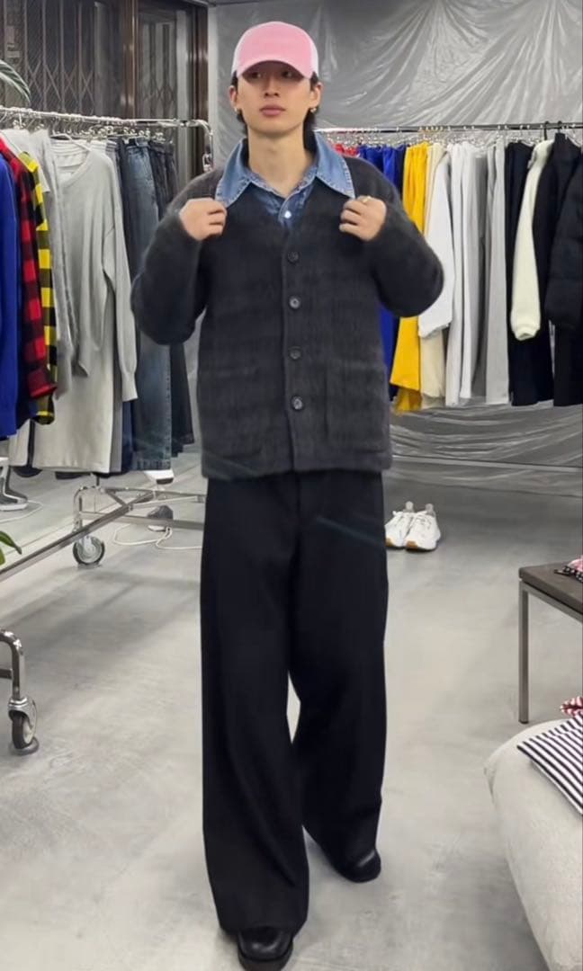 パンツ NEONSIGN Anatomic straight slacks \"BLACK