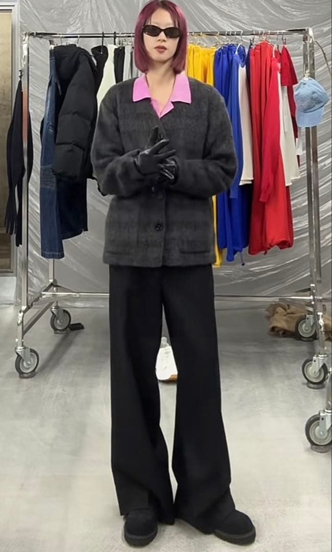 パンツ NEONSIGN Anatomic straight slacks \"BLACK