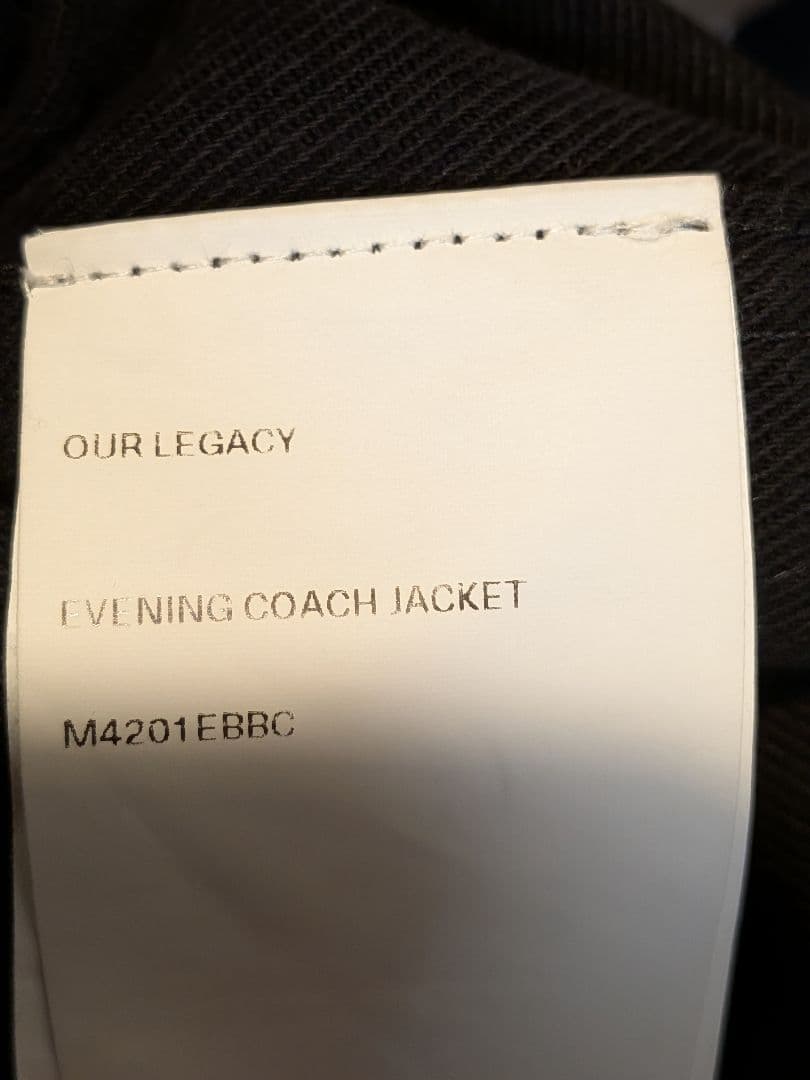 ジャケット・アウター OUR LEGACY EVENING COACH JACKET 46