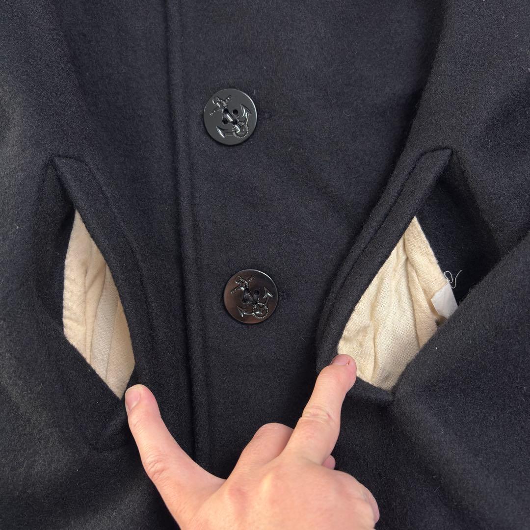 ショット シングル ピーコート キルティング メルトンウール 40 Schott