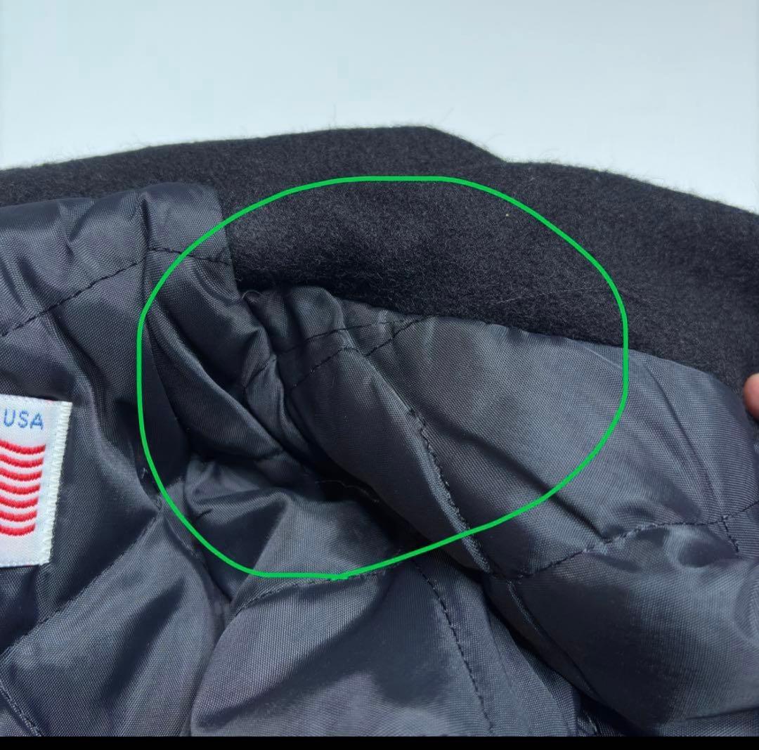 ショット シングル ピーコート キルティング メルトンウール 40 Schott