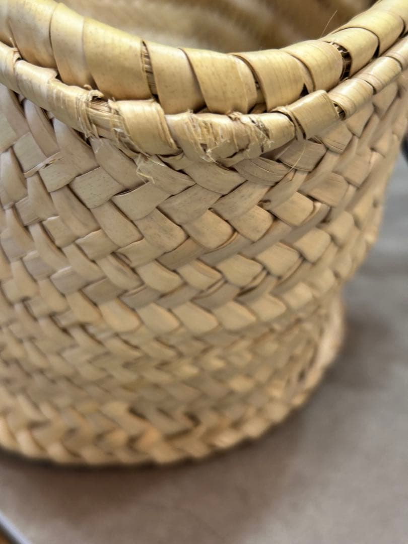 LOEWE かごバッグ ストロー レザー　スモール