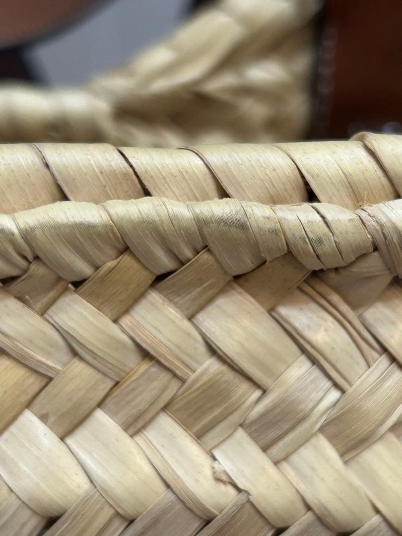 LOEWE かごバッグ ストロー レザー　スモール