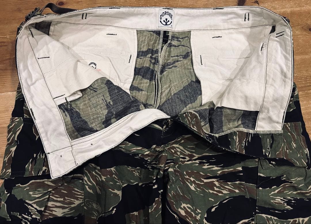 ミリタリー 古着 00s CORONA コロナ 迷彩 カーゴパンツ XL 美品