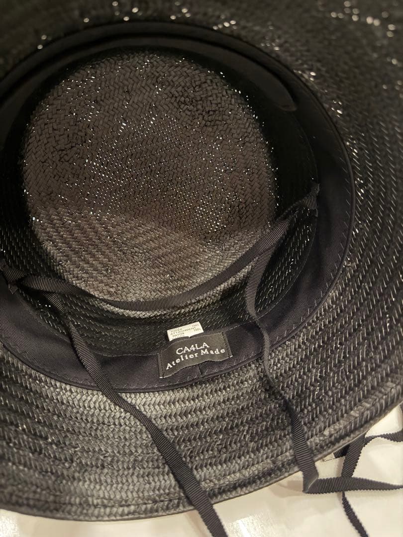 CA4LA ブラック 麦わら帽子