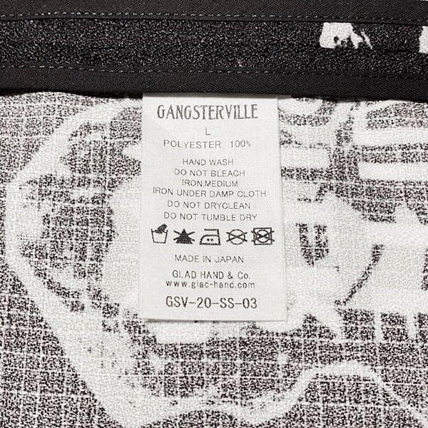 良品 GANGSTERVILLE 総柄 3B テーラードジャケット ブラック L