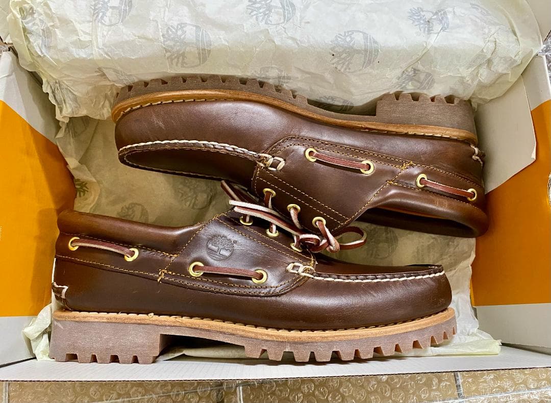 新品未使用　Timberland ブラウン レザー ローファー　26.5サイズ