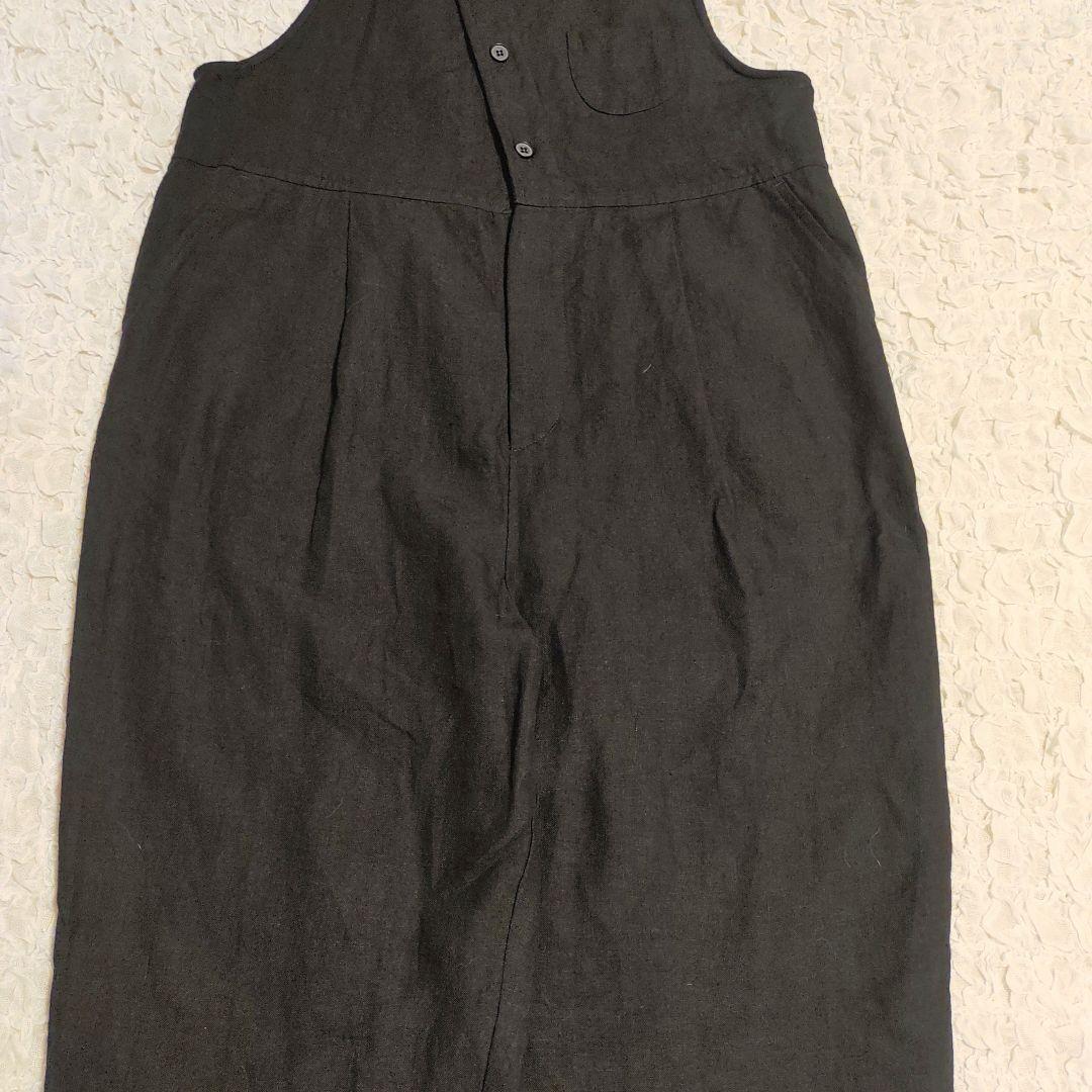 美品 リネン100% モトミエム サロペット オーバーオール オールインワン