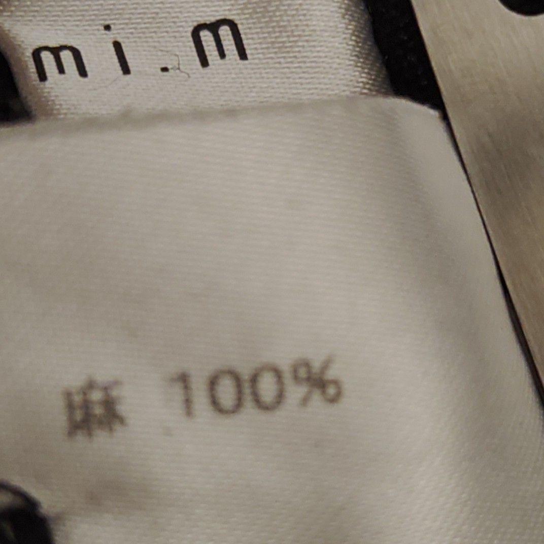 美品 リネン100% モトミエム サロペット オーバーオール オールインワン