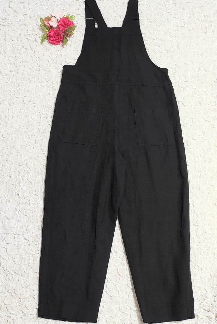 美品 リネン100% モトミエム サロペット オーバーオール オールインワン