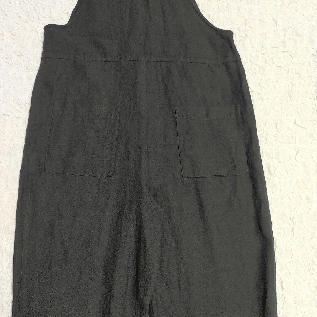 美品 リネン100% モトミエム サロペット オーバーオール オールインワン