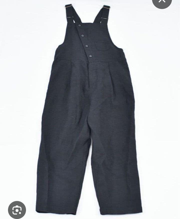 美品 リネン100% モトミエム サロペット オーバーオール オールインワン