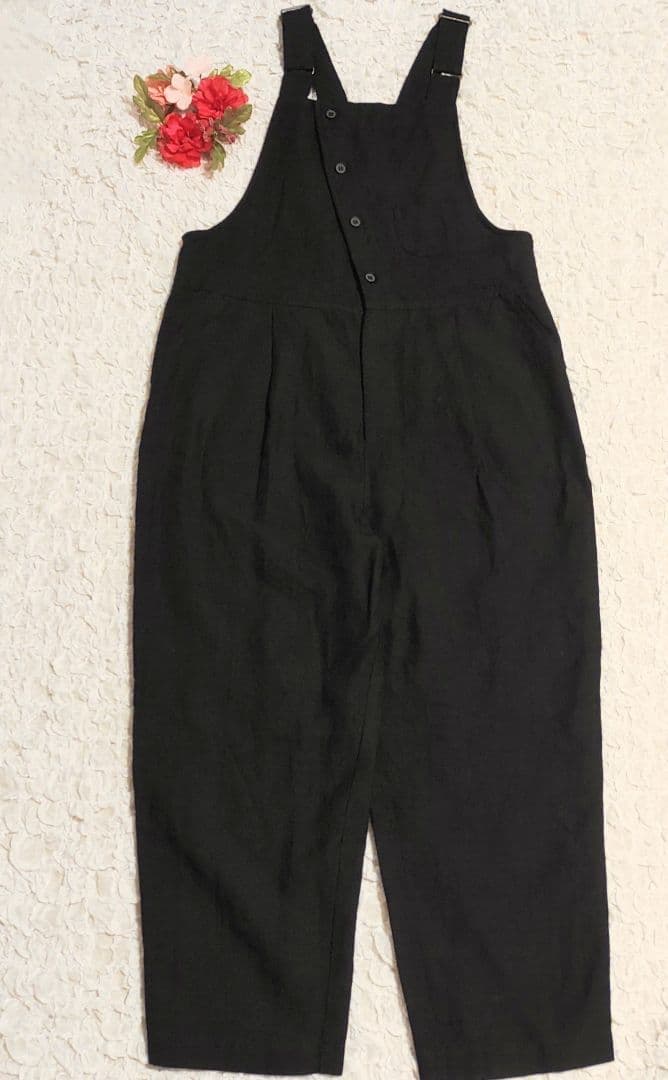 美品 リネン100% モトミエム サロペット オーバーオール オールインワン