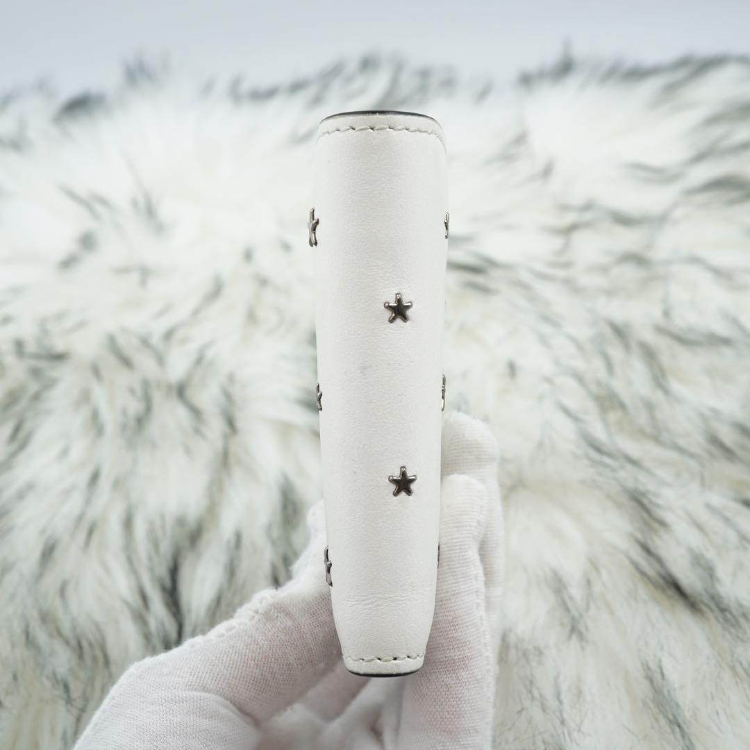未使用級　箱・タグ付き　jimmy choo ジミーチュウ　折り財布　スタッズ