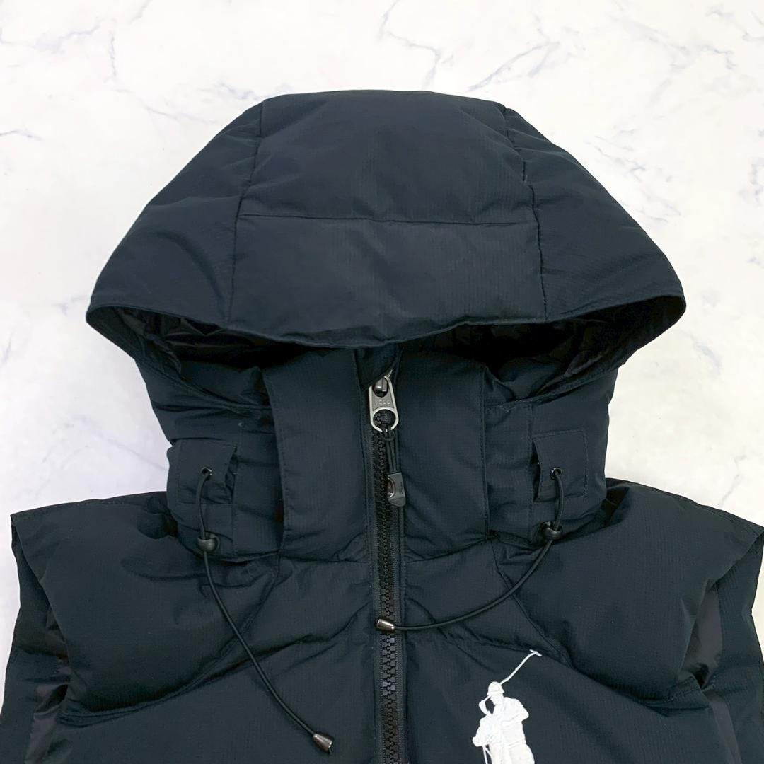 美品★ポロラルフローレン ダウンベスト ビッグポニー ブラック XS　E094