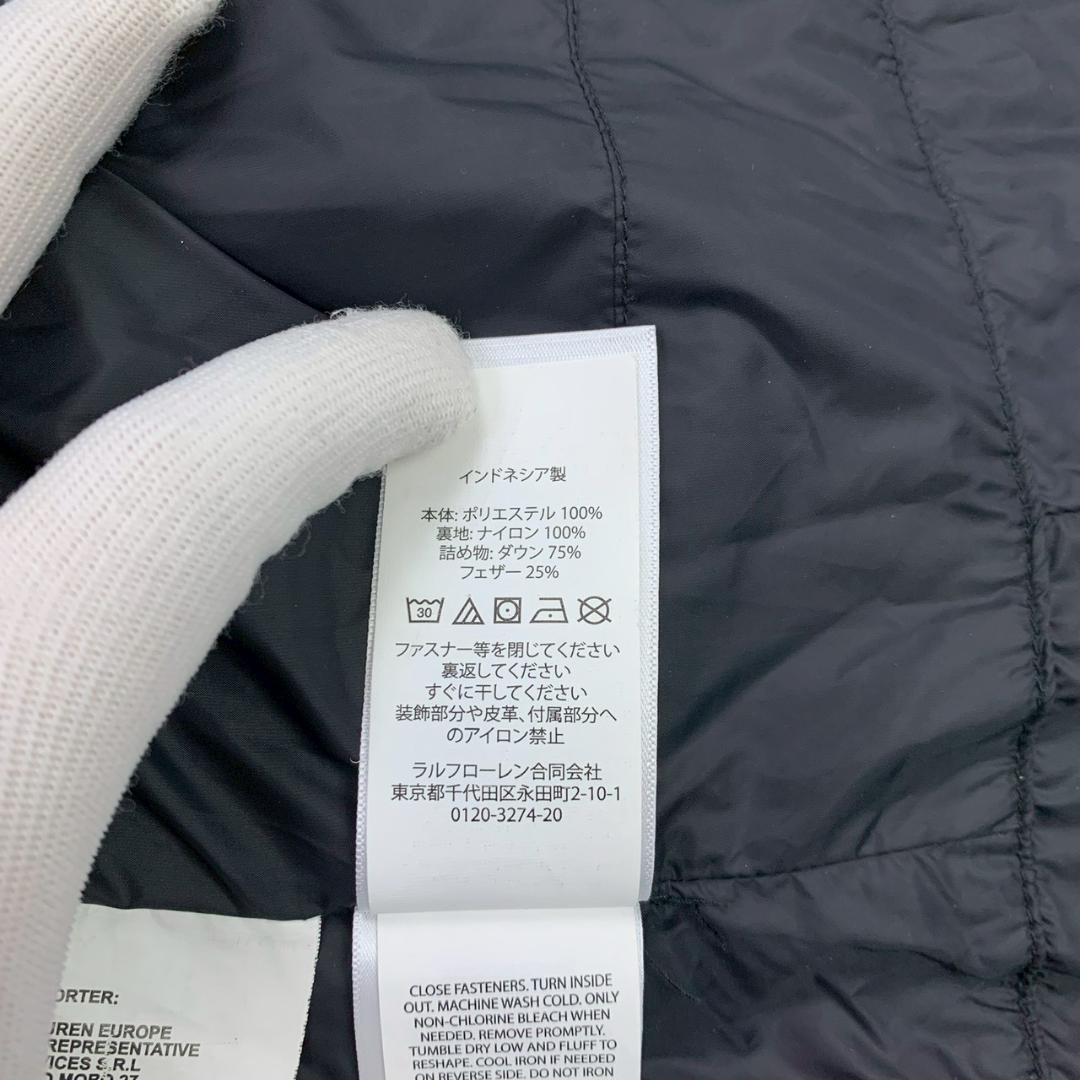 美品★ポロラルフローレン ダウンベスト ビッグポニー ブラック XS　E094
